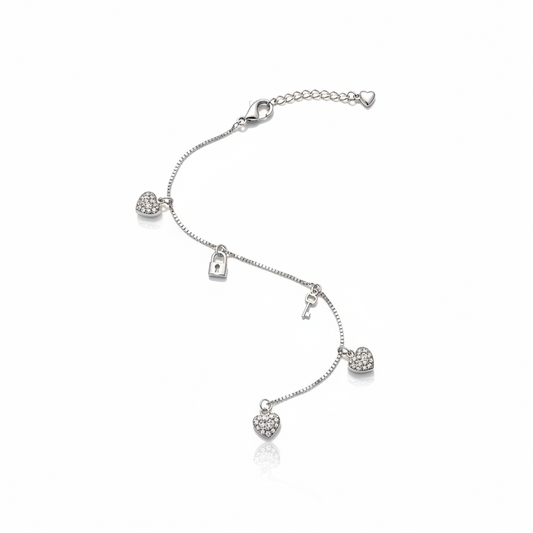 Crystal-Heart Bracelet