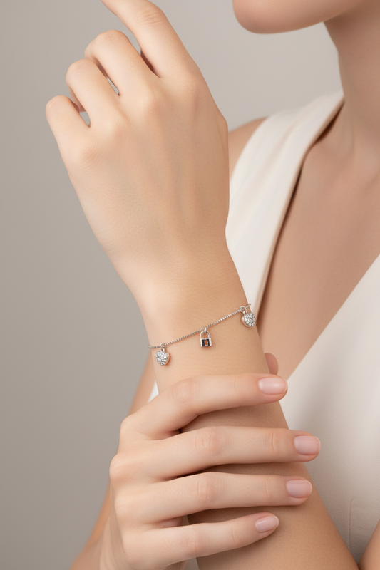 Crystal-Heart Bracelet