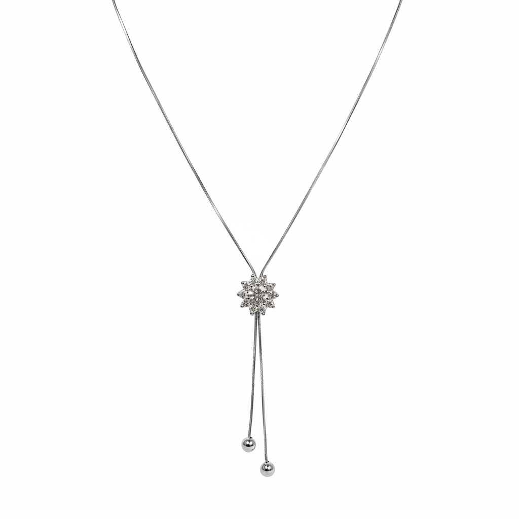 Silver Crystal Necklace