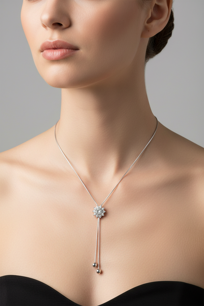 Silver Crystal Necklace