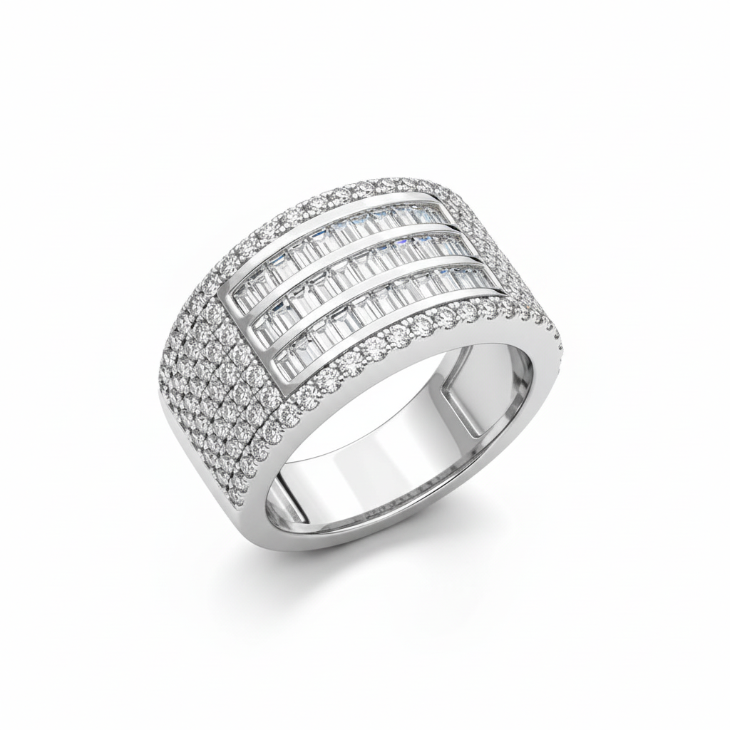 Wide-Band Baguette Ring