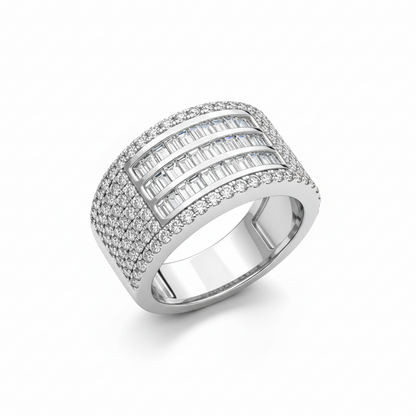 Wide-Band Baguette Ring